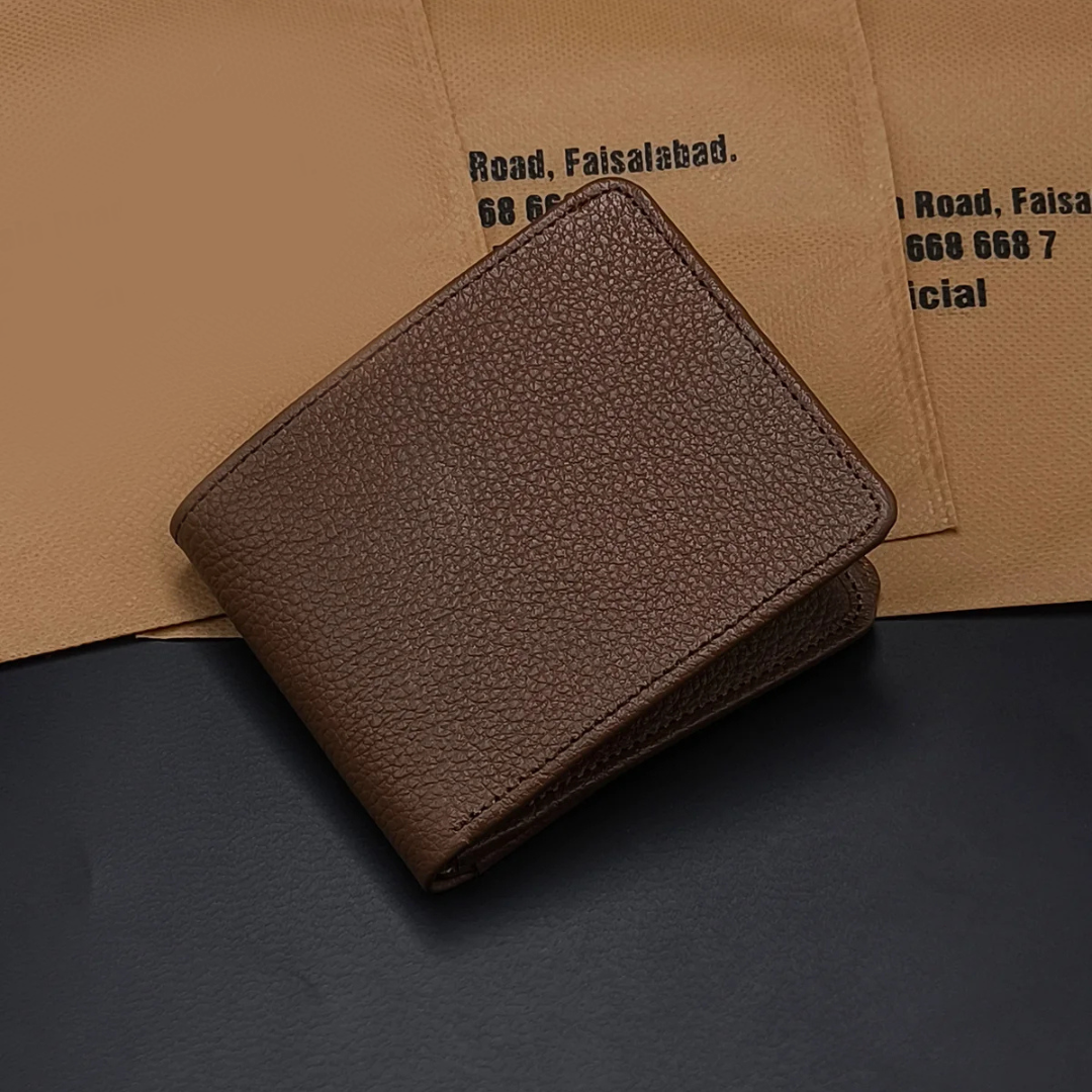 3-Cash-Pocket Classic Wallet with 1-Year Warranty — Built for Daily Use