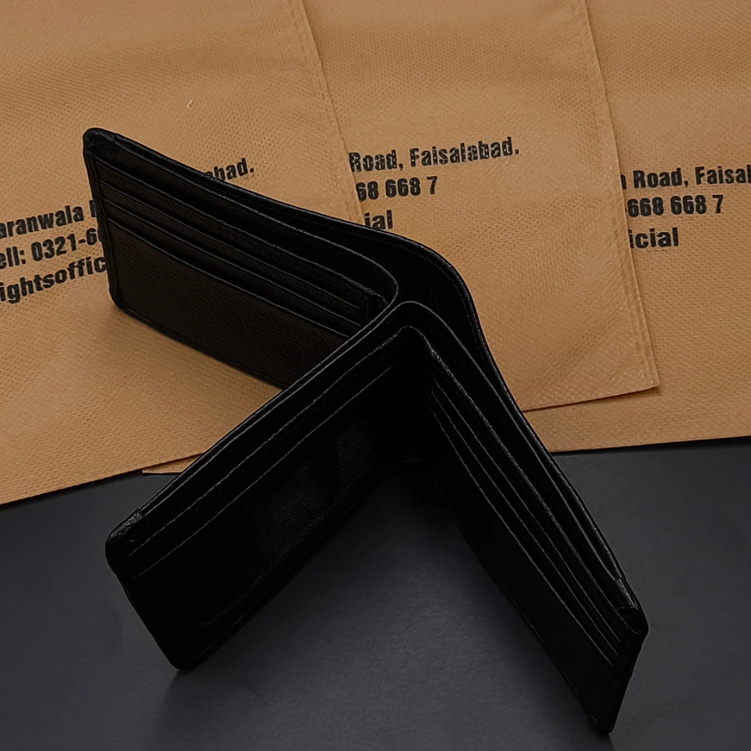 3-Cash-Pocket Classic Wallet with 1-Year Warranty — Built for Daily Use