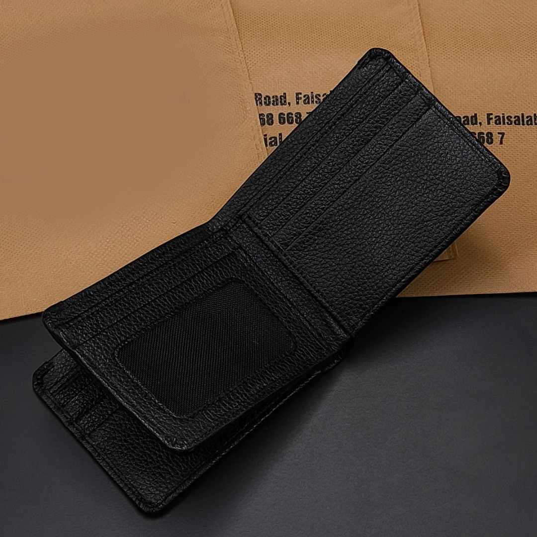 3-Cash-Pocket Classic Wallet with 1-Year Warranty — Built for Daily Use